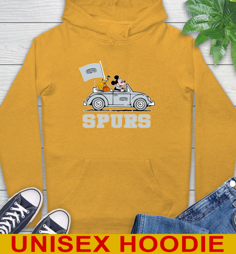 NBA Basketball San Antonio Spurs Pluto Mickey Driving Disney Shirt Hoodie 3