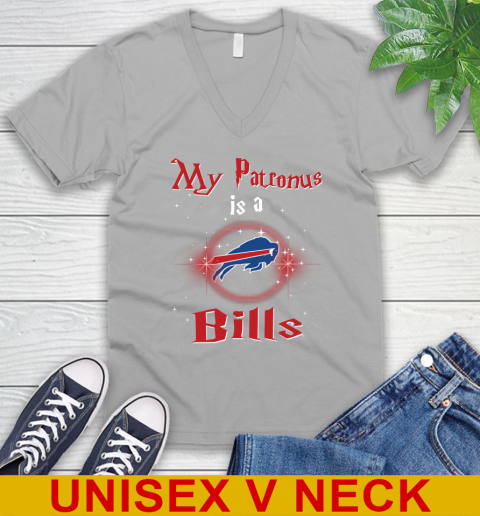 NFL Football Harry Potter My Patronus Is A Buffalo Bills V-Neck T-Shirt 4 NFL Football Harry Potter My Patronus Is A Buffalo Bills V-Neck T-Shirt - Image 4