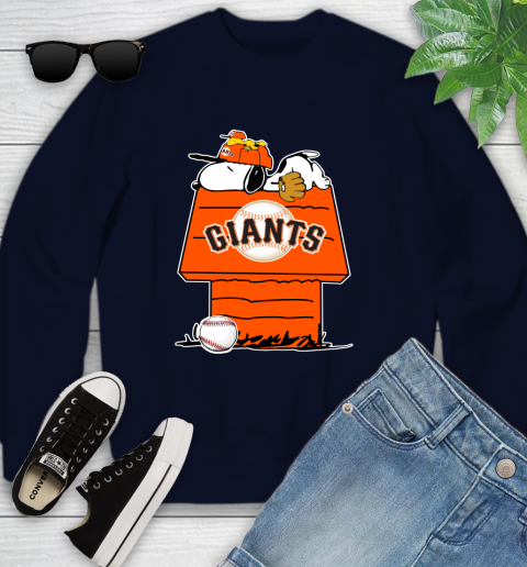 MLB San Francisco Giants Snoopy Woodstock The Peanuts Movie Baseball T Shirt_000 Youth Sweatshirt 3