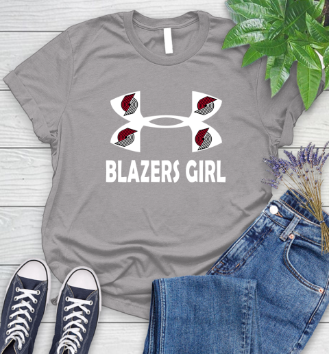 NBA Portland Trail Blazers Girl Under Armour Basketball Sports Women's T-Shirt 5