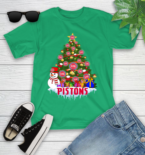 Detroit Pistons Merry Christmas NBA Basketball Sports Youth T-Shirt 6