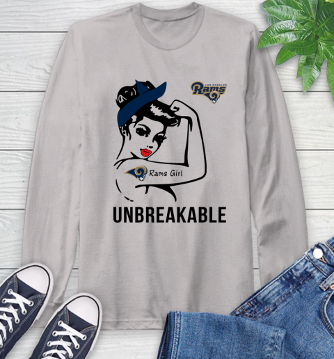 NFL Los Angeles Rams Girl Unbreakable Football Sports Long Sleeve T-Shirt 11