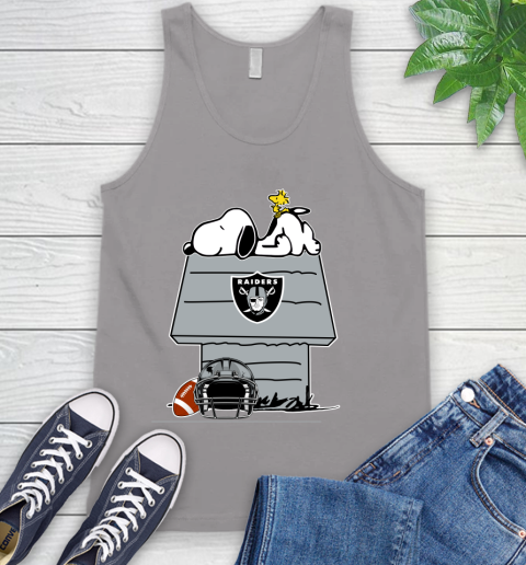 Oakland Raiders NFL Football Snoopy Woodstock The Peanuts Movie Tank Top 4