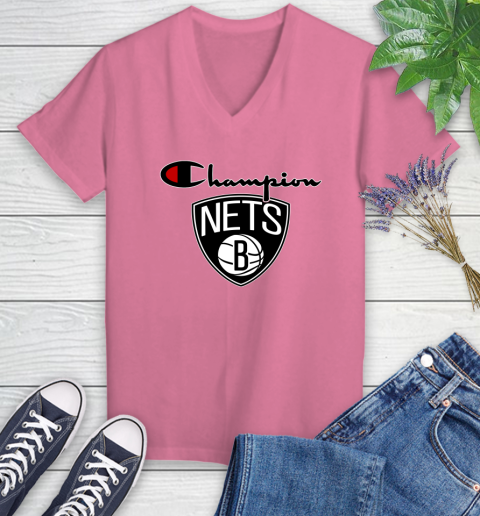 NBA Basketball Brooklyn Nets Champion Shirt Women's V-Neck T-Shirt 9