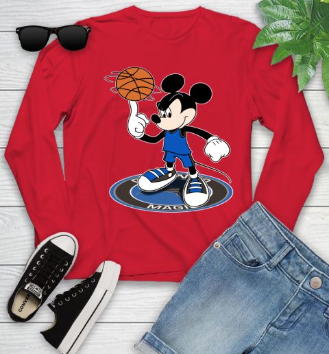 NBA Basketball Orlando Magic Cheerful Mickey Disney Shirt Youth Long Sleeve 11