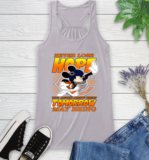 Chicago Bears NFL Football Mickey Disney Never Lose Hope Racerback Tank 4