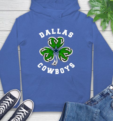 NFL Dallas Cowboys Three Leaf Clover St Patrick s Day Football Sports Hoodie Tee For Sports