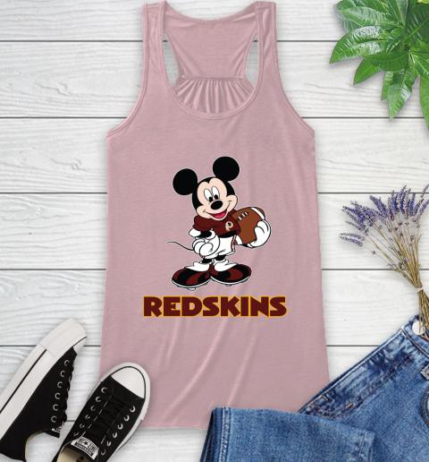 NFL Football Washington Redskins Cheerful Mickey Mouse Shirt Racerback Tank 10
