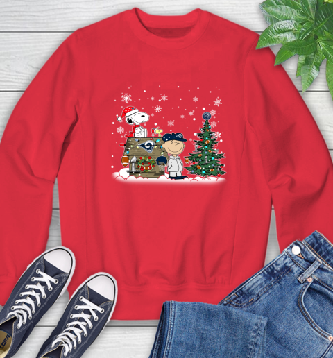 NFL Los Angeles Rams Snoopy Charlie Brown Christmas Football Super Bowl Sports Sweatshirt 10