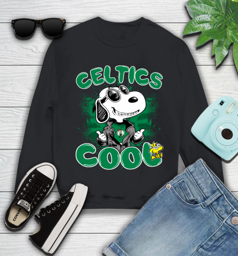 NBA Basketball Boston Celtics Cool Snoopy Shirt Youth Sweatshirt