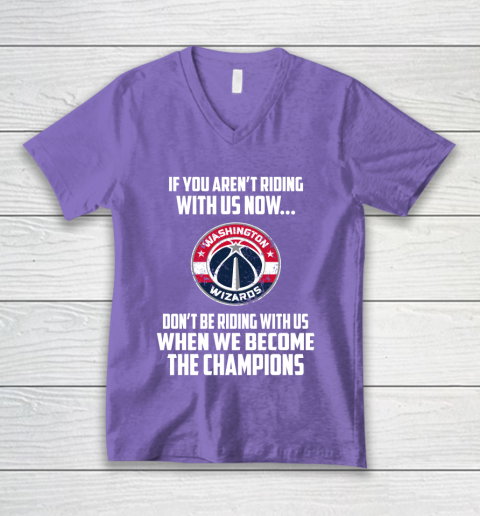 NBA Washington Wizards Basketball We Become The Champions V-Neck T-Shirt 8
