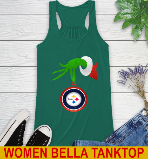Pittsburgh Steelers Grinch Merry Christmas NFL Football Racerback Tank 7