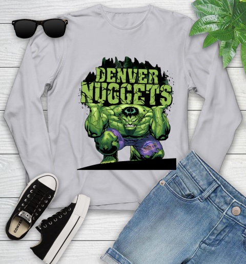 Denver Nuggets NBA Basketball Incredible Hulk Marvel Avengers Sports Youth Long Sleeve 5