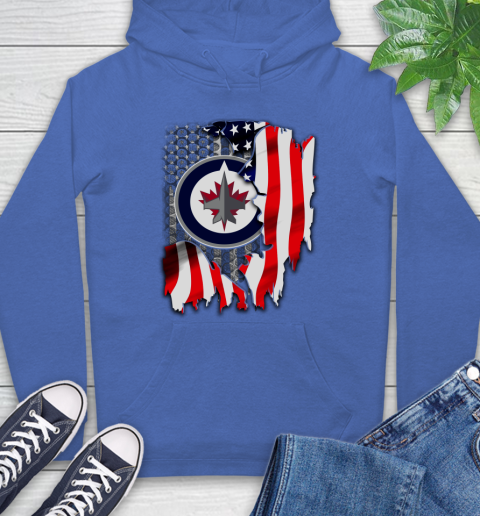 Winnipeg Jets NHL Hockey American Flag Hoodie 9