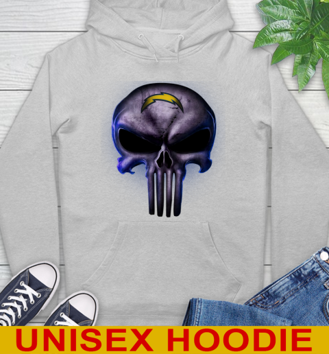 Los Angeles Chargers NFL Football Punisher Skull Sports Hoodie 6