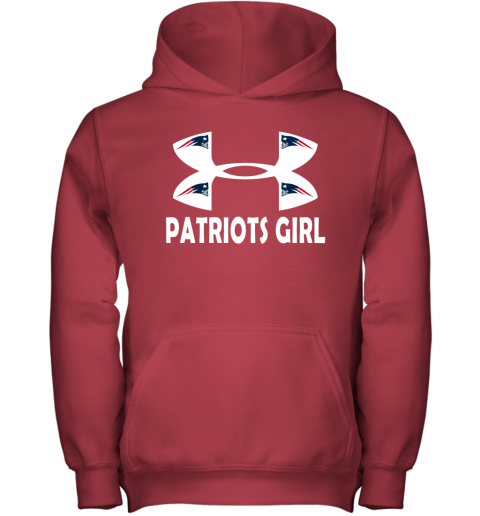 NFL New England Patriots Girl Under Armour Football Sports 9xToNWlsPmr youth hoodie 43 95 151514 front red