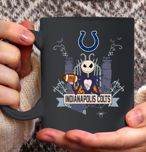 NFL Indianapolis Colts Football Jack Skellington Halloween Ceramic Mug 11oz NFL Indianapolis Colts Football Jack Skellington Halloween Ceramic Mug 11oz