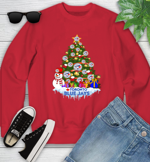 Toronto Blue Jays Merry Christmas MLB Baseball Sports Youth Sweatshirt 9