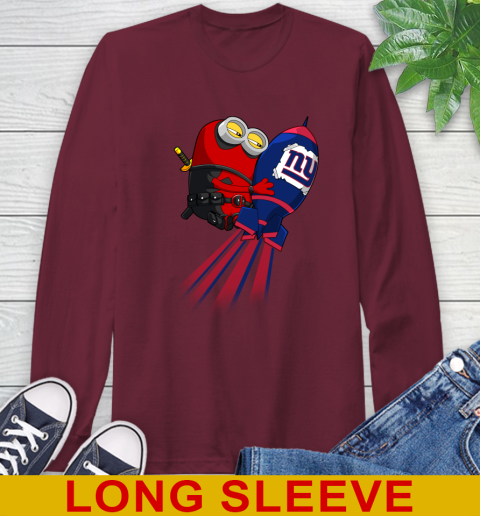 NFL Football New York Giants Deadpool Minion Marvel Shirt Long Sleeve T-Shirt 7