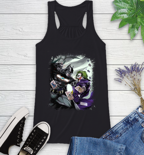 Miami Dolphins NFL Football Batman Fighting Joker DC Comics Racerback Tank 2