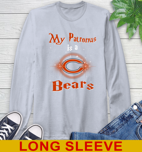 NFL Football Harry Potter My Patronus Is A Chicago Bears Long Sleeve T-Shirt 6