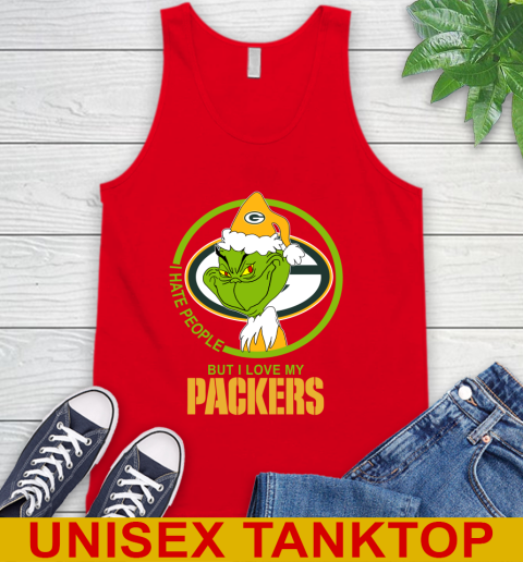 Green Bay Packers NFL Christmas Grinch I Hate People But I Love My Favorite Football Team Tank Top 6