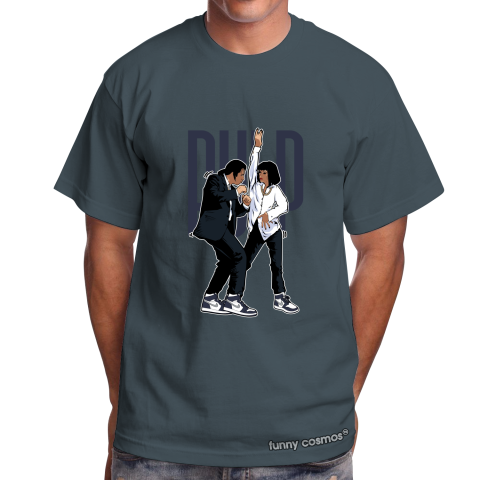 Air Jordan 1 Midnight Navy Matching Sneaker Tshirt Pulp Fiction Dance Navy and White Jordan Tshirt