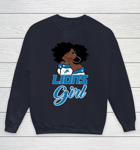 Detroit Lions Girl NFL Youth Sweatshirt - Image 4