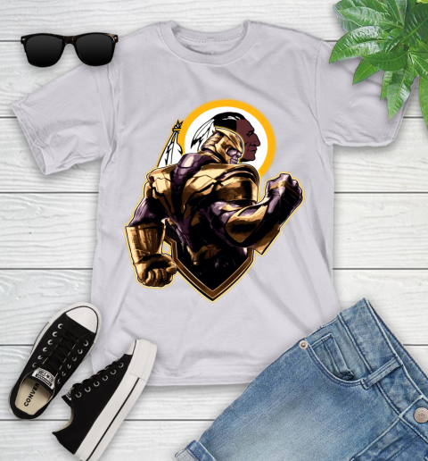 NFL Thanos Avengers Endgame Football Sports Washington Redskins Youth T-Shirt 4