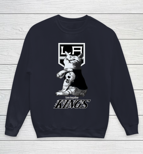 NHL My Cat Loves Los Angeles Kings Hockey Youth Sweatshirt 2