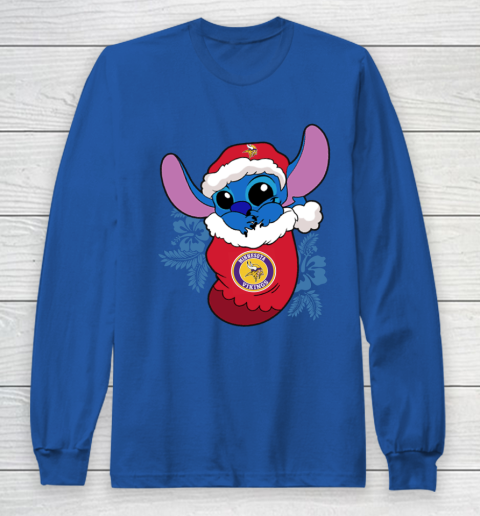 Minnesota Vikings Christmas Stitch In The Sock Funny Disney NFL Long Sleeve T-Shirt 9