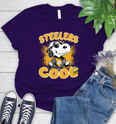NFL Football Pittsburgh Steelers Cool Snoopy Shirt Women's T-Shirt 4
