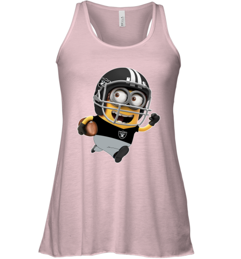 NFL Oakland Raiders Minions Disney Football Sports uMuLULnO8KY flowy tank 32 95 151514 front soft pink