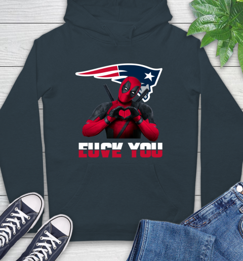 NHL New England Patriots Deadpool Love You Fuck You Football Sports Hoodie 7