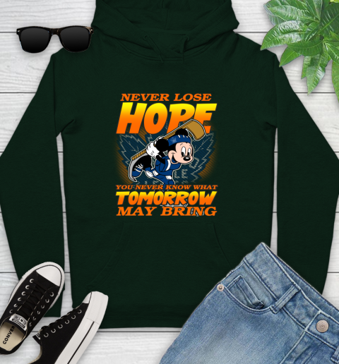 Toronto Maple Leafs NHL Hockey ootball Mickey Disney Never Lose Hope Youth Hoodie 14