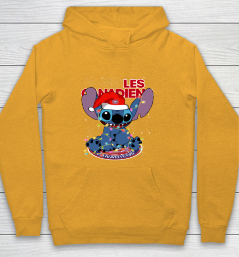 Montreal Canadiens NHL Hockey noel stitch Christmas Youth Hoodie 2