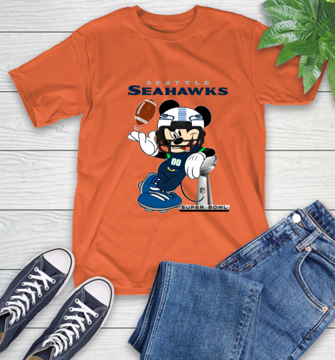 NFL Seattle Seahawks Mickey Mouse Disney Super Bowl Football T Shirt T-Shirt 5