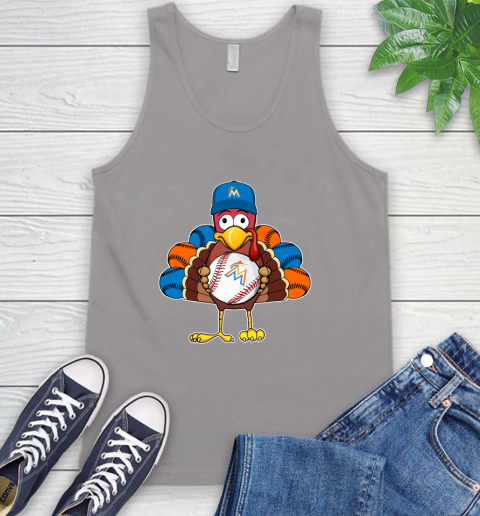 Miami Marlins Turkey thanksgiving Tank Top 4