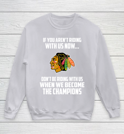 NHL Chicago Blackhawks Hockey We Become The Champions Youth Sweatshirt 3
