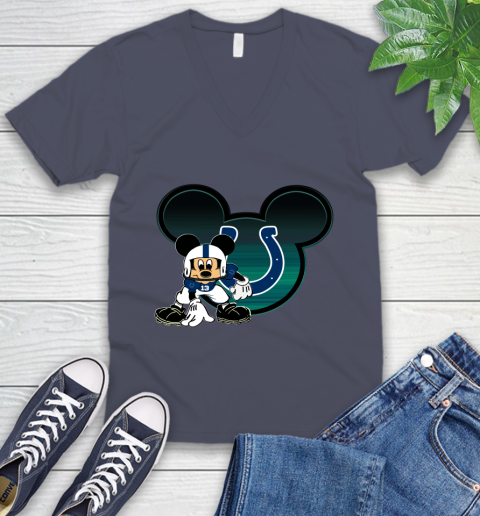 NFL Indianapolis Colts Mickey Mouse Disney Football T Shirt V-Neck T-Shirt 9
