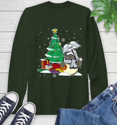 San Antonio Spurs NBA Basketball Cute Tonari No Totoro Christmas Sports Long Sleeve T-Shirt 7