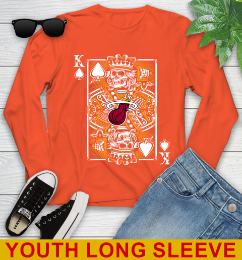 Miami Heat NBA Basketball The King Of Spades Death Cards Shirt Youth Long Sleeve 3