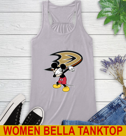 Anaheim Ducks NHL Hockey Dabbing Mickey Disney Sports Racerback Tank 5