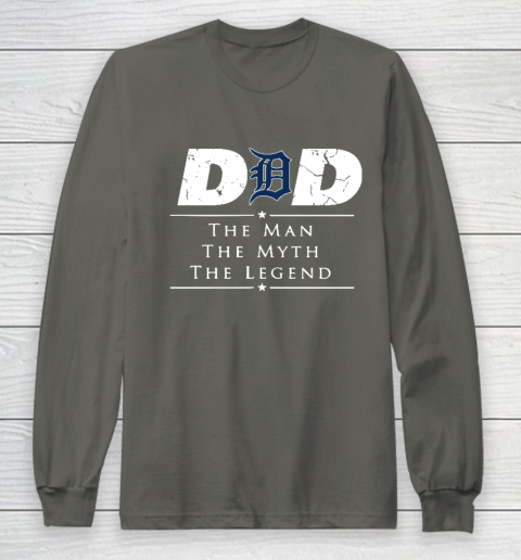 Detroit Tigers MLB Baseball Dad The Man The Myth The Legend Long Sleeve T-Shirt 5