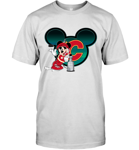 NHL Calgary Flames Stanley Cup Mickey Mouse Disney Hockey T Shirt
