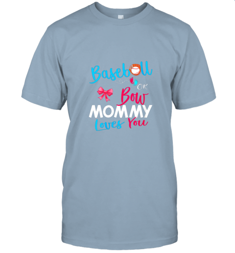 u916 womens baseball gender reveal team baseball or bow party gift jersey t shirt 60 front light blue