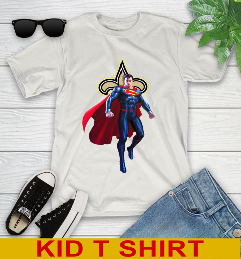 NFL Superman DC Sports Football New Orleans Saints Youth T-Shirt 12