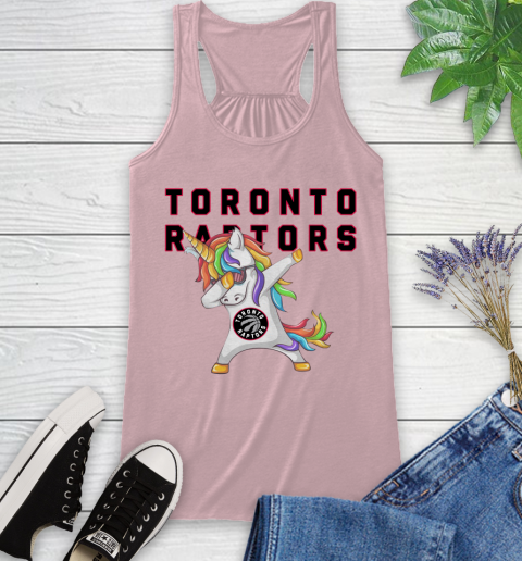 Toronto Raptors NBA Basketball Funny Unicorn Dabbing Sports Racerback Tank 11