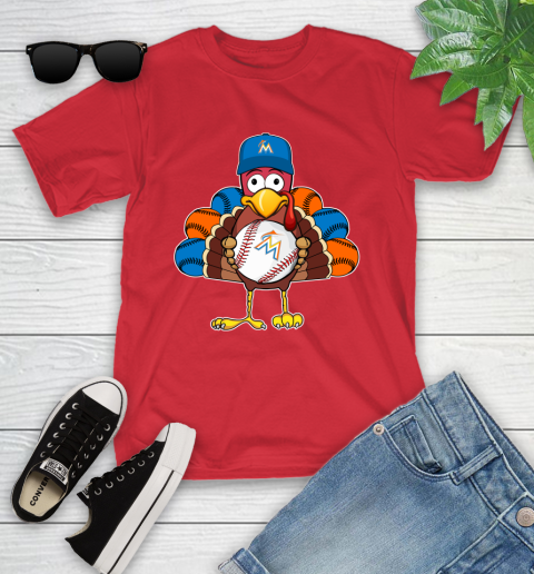 Miami Marlins Turkey thanksgiving Youth T-Shirt 10
