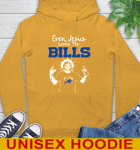 Buffalo Bills NFL Football Even Jesus Loves The Bills Shirt Hoodie 2